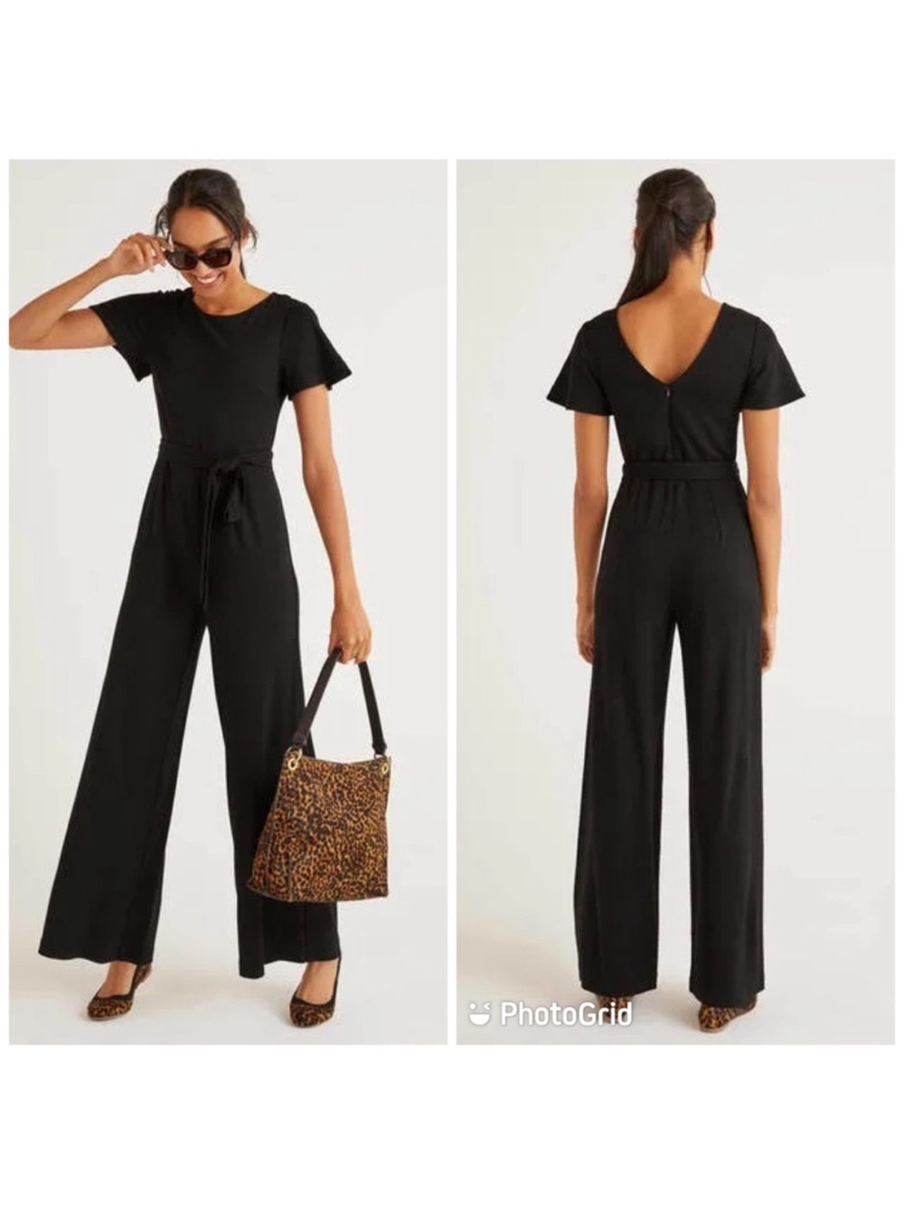 Boden Camille Ponte Black Jumpsuit Size 4